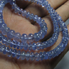 18 inches full strand Gorgeous Quality Natural Blue Transparent - TANZANITE - Smooth Polished Rondell Beads - size 3.5 - 7 mm approx